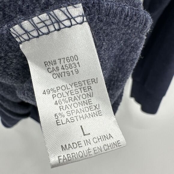 CHASER Sweatshirt Womens Large DOGS Heart Blue Pullover Comfy Long Sleeves - Picture 7 of 8